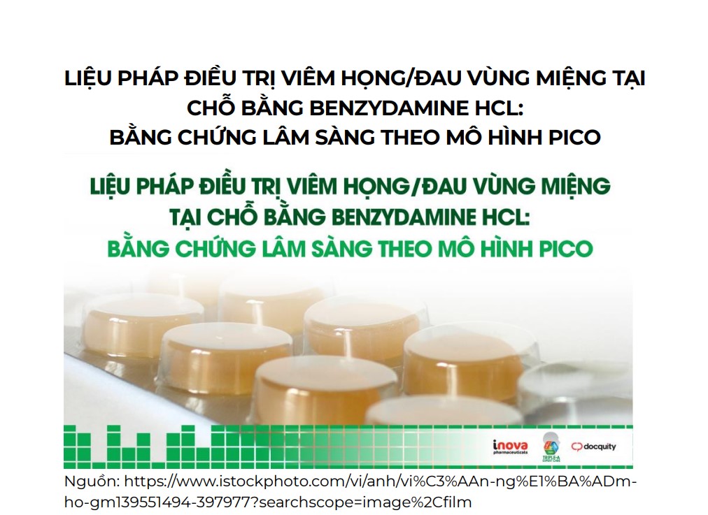 Liệu pháp điều trị viêm họng/dau vùng miệng tại chỗ bằng Benzydamine HCL: Bằng chứng lâm sàng theo mô hình PICO